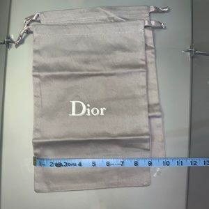 Christian Dior Set of 2 Gray Logo Dust Bags